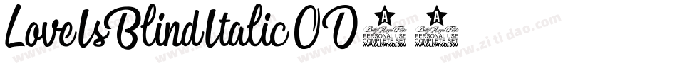 LoveIsBlindItalic-OD26字体转换