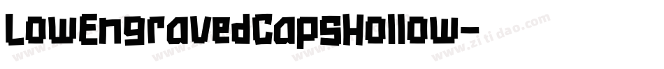 LowEngravedCapsHollow字体转换