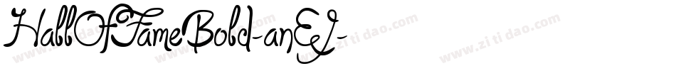 HallOfFameBold-anEJ字体转换