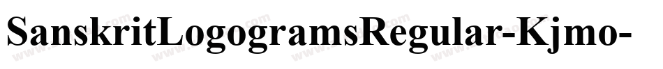 SanskritLogogramsRegular-Kjmo字体转换