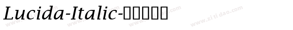 Lucida-Italic字体转换