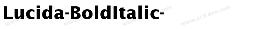 Lucida-BoldItalic字体转换