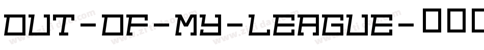 Out-Of-My-League字体转换
