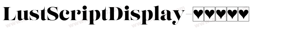 LustScriptDisplay字体转换