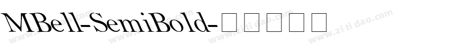 MBell-SemiBold字体转换