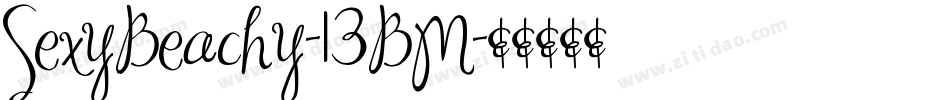 SexyBeachy-13BM字体转换
