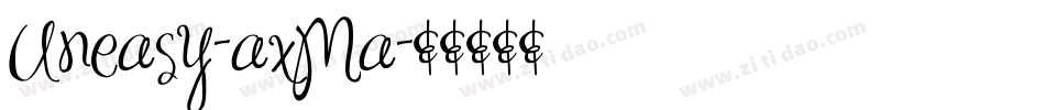 Uneasy-axMa字体转换