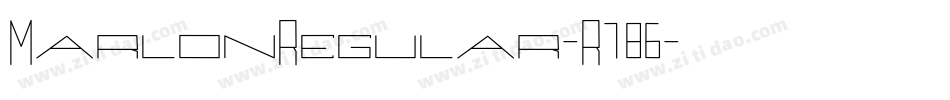 MarlonRegular-R786字体转换