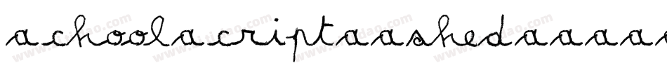 SchoolScriptDashed字体转换