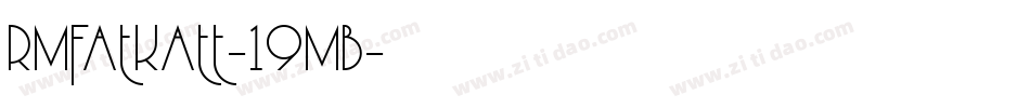 Rmfatkatt-19mB字体转换