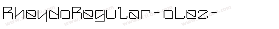 RheydoRegular-oLez字体转换