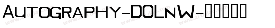 Autography-DOLnW字体转换