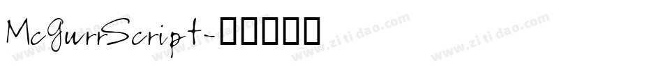 McGurrScript字体转换