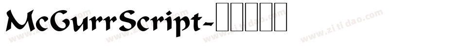 McGurrScript字体转换