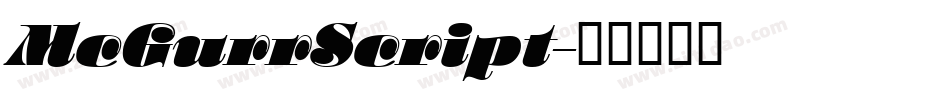 McGurrScript字体转换