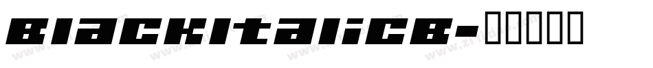 BlackItalicB字体转换