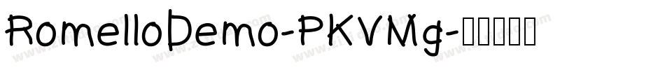 RomelloDemo-PKVMg字体转换