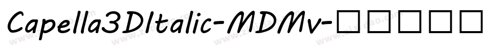 Capella3DItalic-MDMv字体转换
