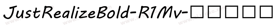 JustRealizeBold-R1Mv字体转换