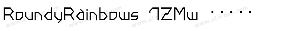 RoundyRainbows-7ZMw字体转换