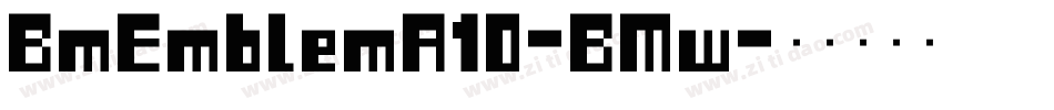 BmEmblemA10-BMw字体转换