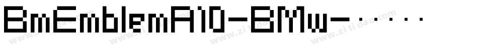 BmEmblemA10-BMw字体转换