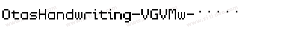 OtasHandwriting-VGVMw字体转换
