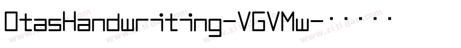 OtasHandwriting-VGVMw字体转换