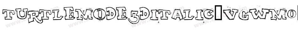 TurtleMode3DItalic-VGWm0字体转换