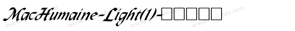 MacHumaine-Light(1)字体转换