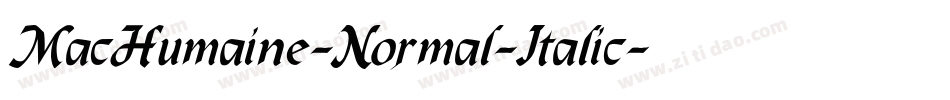 MacHumaine-Normal-Italic字体转换