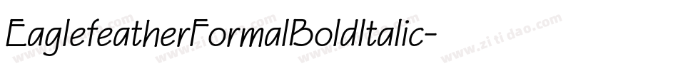 EaglefeatherFormalBoldItalic字体转换