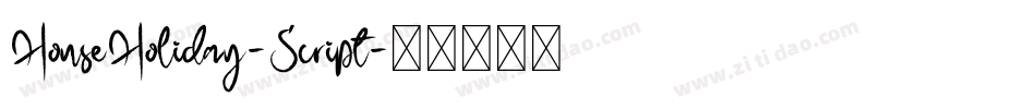 HouseHoliday-Script字体转换