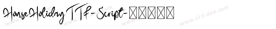HouseHolidayTTF-Script字体转换