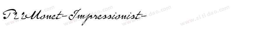 P22Monet-Impressionist字体转换
