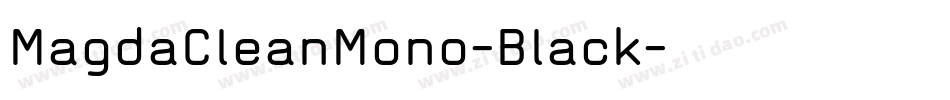 MagdaCleanMono-Black字体转换