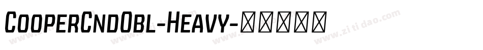 CooperCndObl-Heavy字体转换
