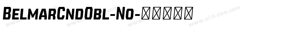 BelmarCndObl-No字体转换