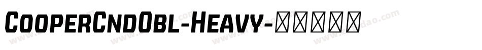 CooperCndObl-Heavy字体转换
