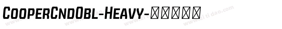 CooperCndObl-Heavy字体转换