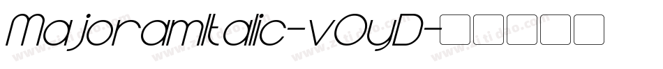 MajoramItalic-vOyD字体转换