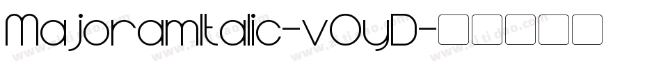 MajoramItalic-vOyD字体转换