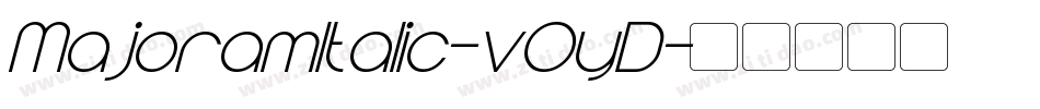 MajoramItalic-vOyD字体转换