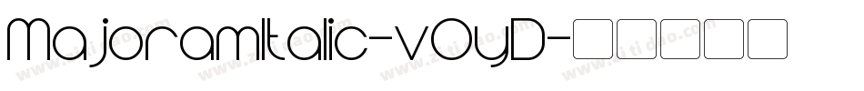 MajoramItalic-vOyD字体转换