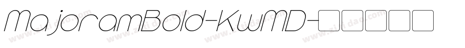 MajoramBold-KwMD字体转换