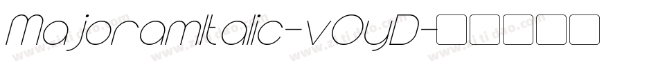 MajoramItalic-vOyD字体转换