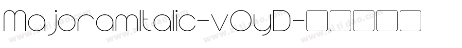 MajoramItalic-vOyD字体转换