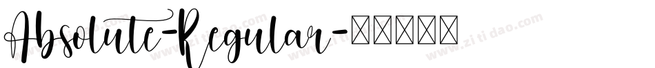 Absolute-Regular字体转换