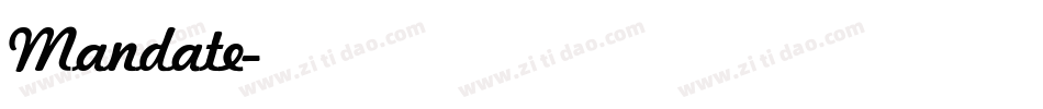 Mandate字体转换