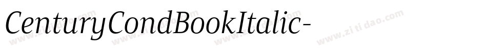 CenturyCondBookItalic字体转换